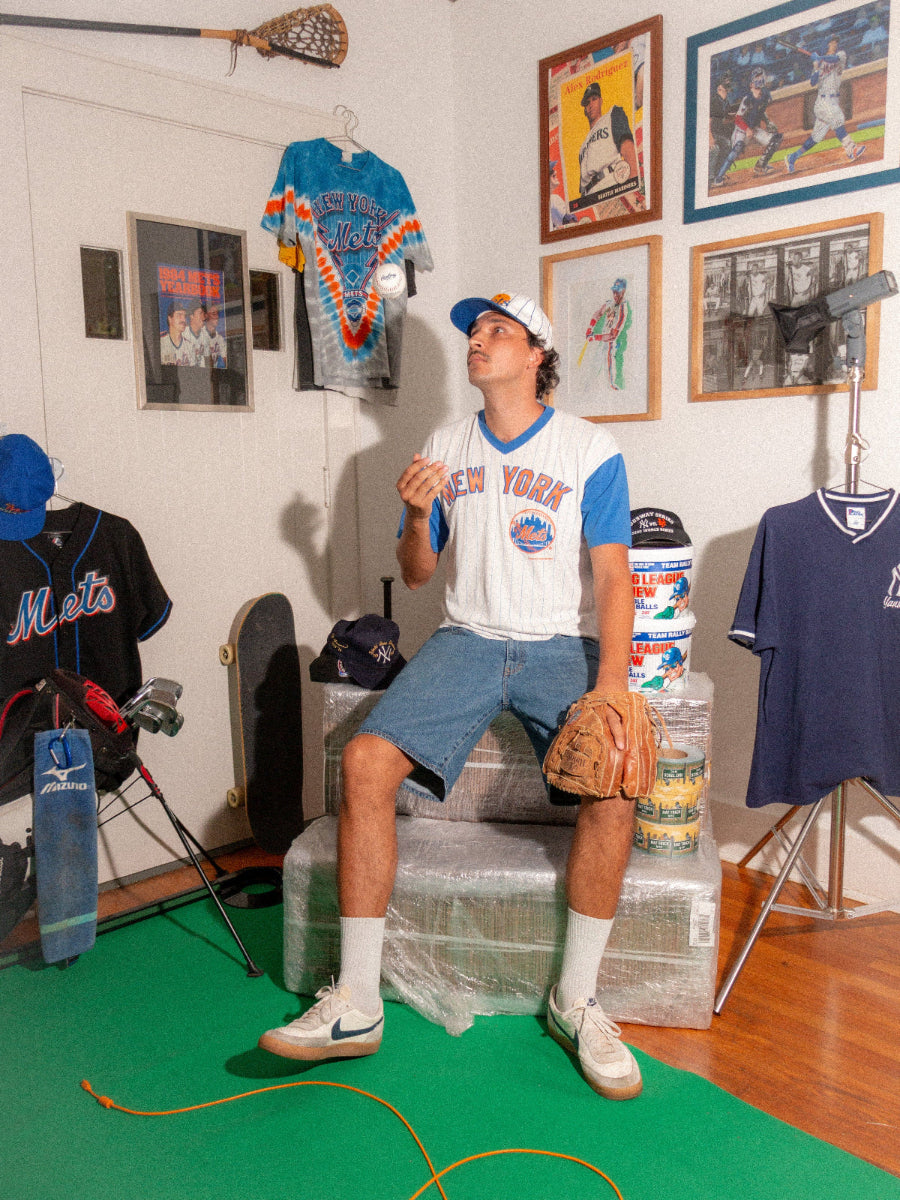 Vintage 1988 New York Mets Pinstripe Jersey Tee – L