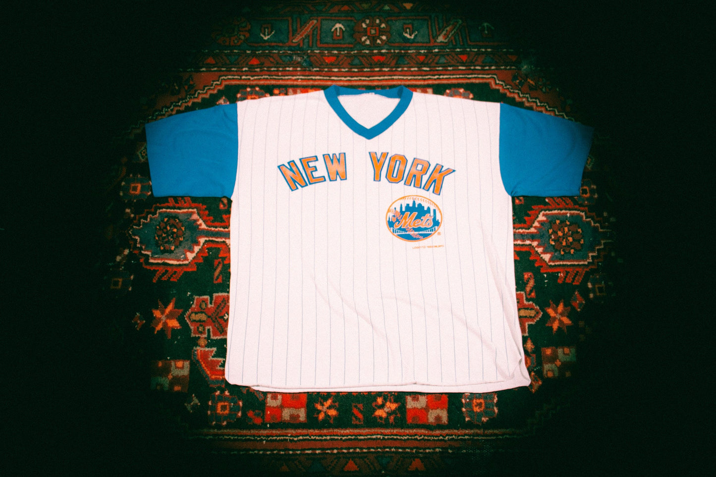 Vintage 1988 New York Mets Pinstripe Jersey Tee – L
