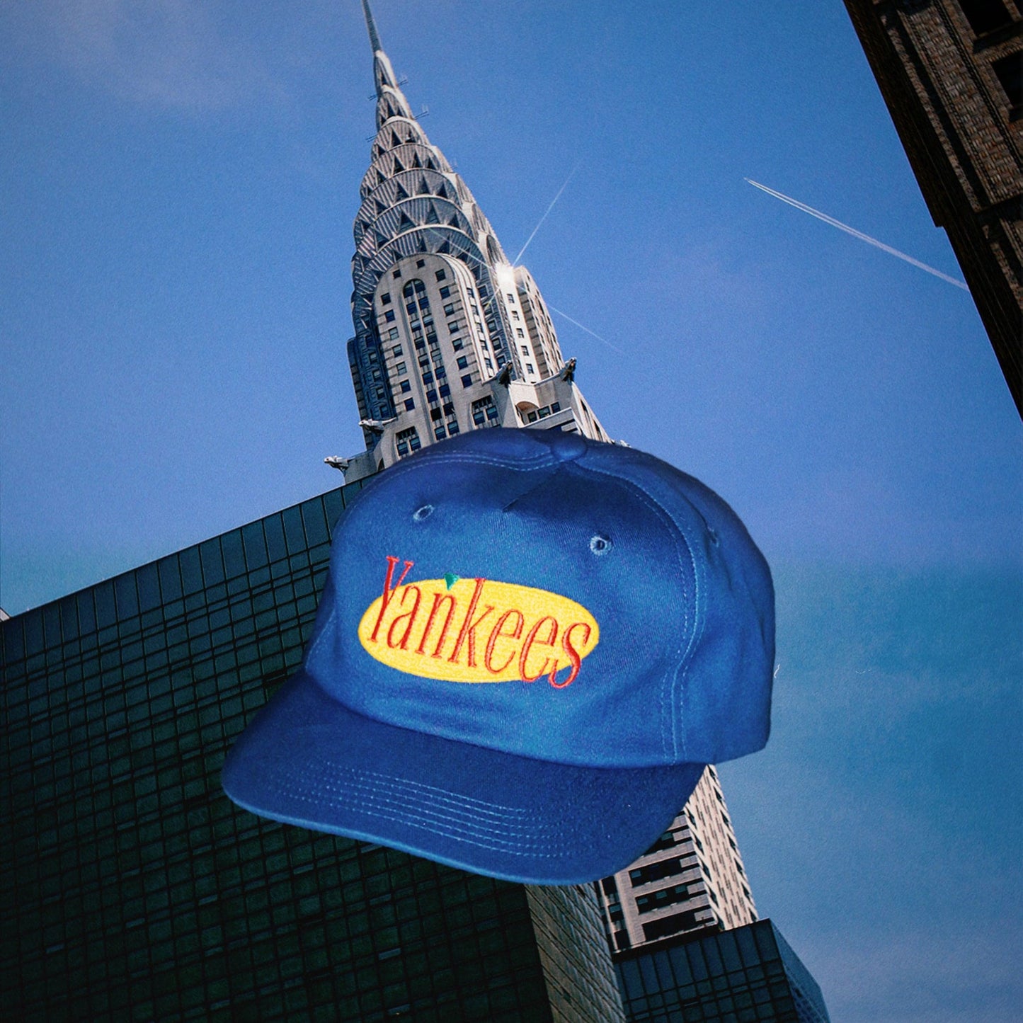 Yankee Sitcom Hat "DVD Box Set Blue" seinfeld costanza yankees NYY NYC snapback