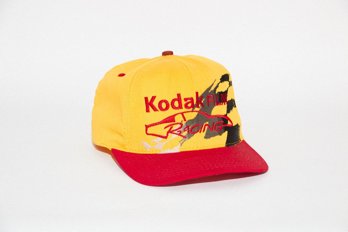 Kodak Film Racing Team snapback, three-quarter view